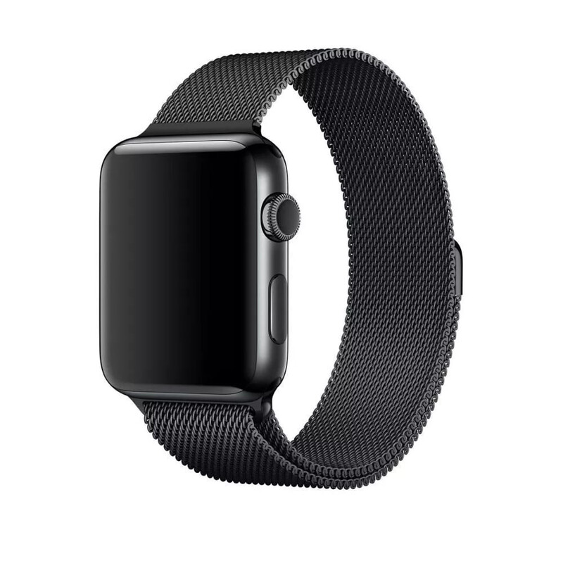 Ремінець Prc Apple Watch Milanese Loop 42mm/44mm/45mm/49mm Black (7771)