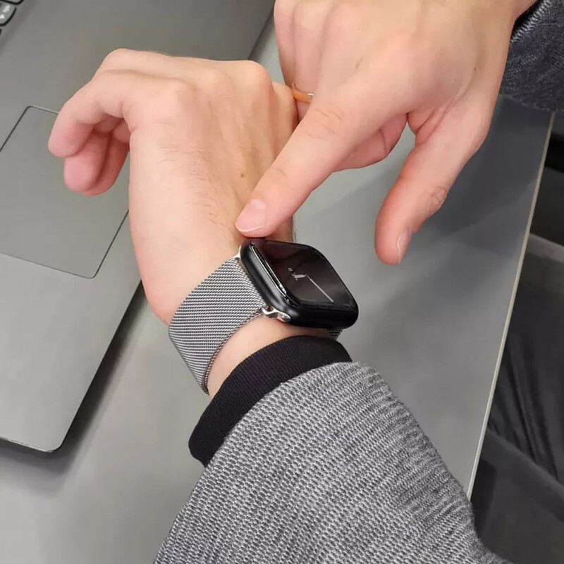 Ремінець Prc Apple Watch Milanese Loop 42mm/44mm/45mm/49mm Silver (7771)