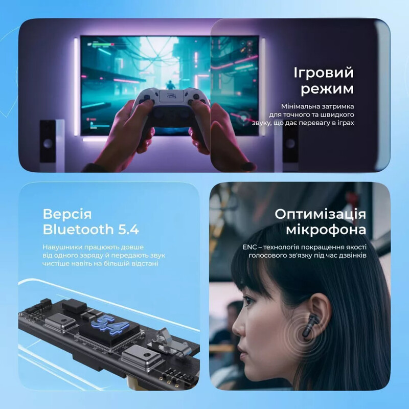 Bluetooth-гарнитура Proove Logic TWS (APP) Obsidian Black (TWLG0001AP15)