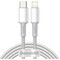 Фото - Кабель Baseus High Density Braided USB Type-C - Lightning (M/M), 20W, 1 м, White (CATLGD-02) | click.ua