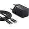 Фото - Сетевое зарядное устройство Baseus GaN5 Fast Charger Mini 1C (1USB-C) 25W Black (P10110909113-01) + кабель USB Type-C 1 м | click.ua