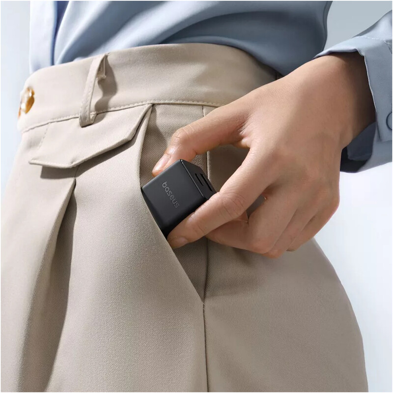 Сетевое зарядное устройство Baseus Palm Fast Charger C+U (1USB, 1USB-C) 20W Black (P10111608113-00)