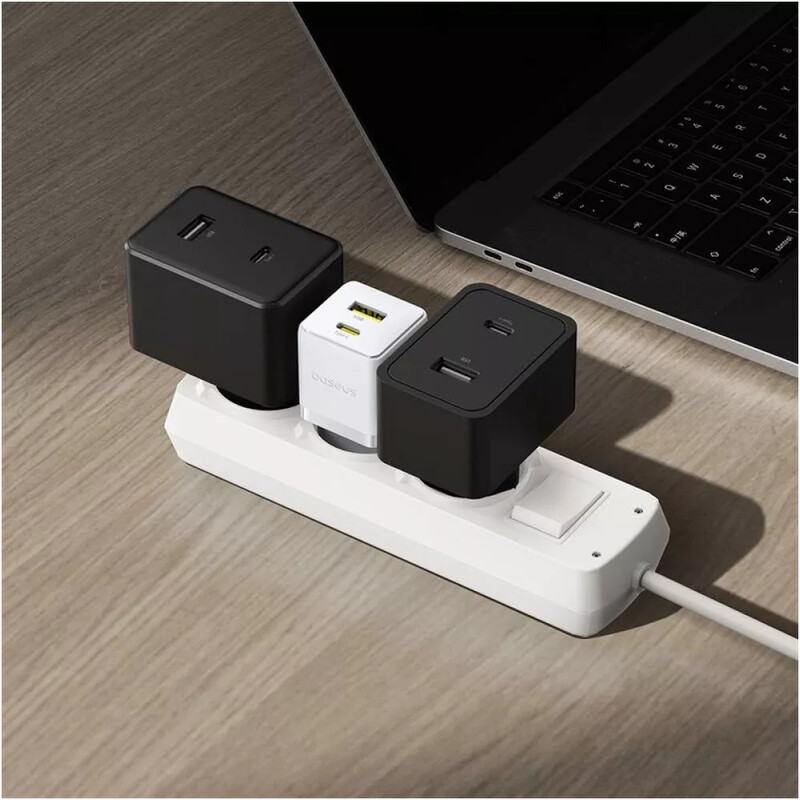 Сетевое зарядное устройство Baseus Palm Fast Charger C+U (1USB, 1USB-C) 20W White (P10111608213-00)