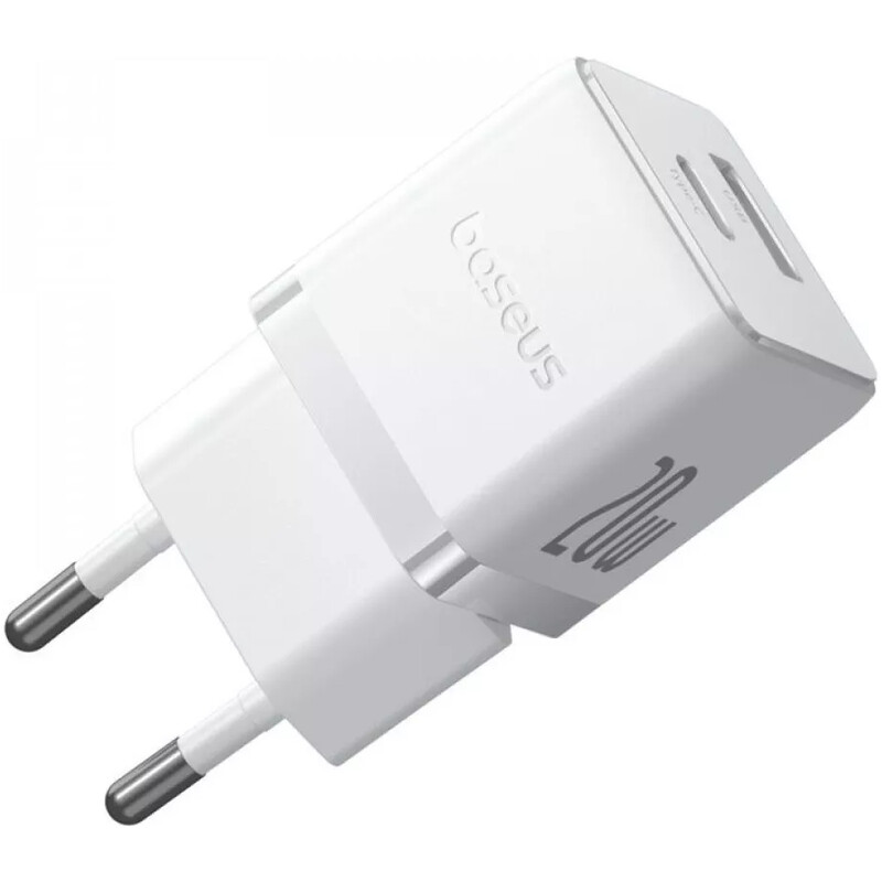Сетевое зарядное устройство Baseus Palm Fast Charger C+U (1USB, 1USB-C) 20W White (P10111608213-00)