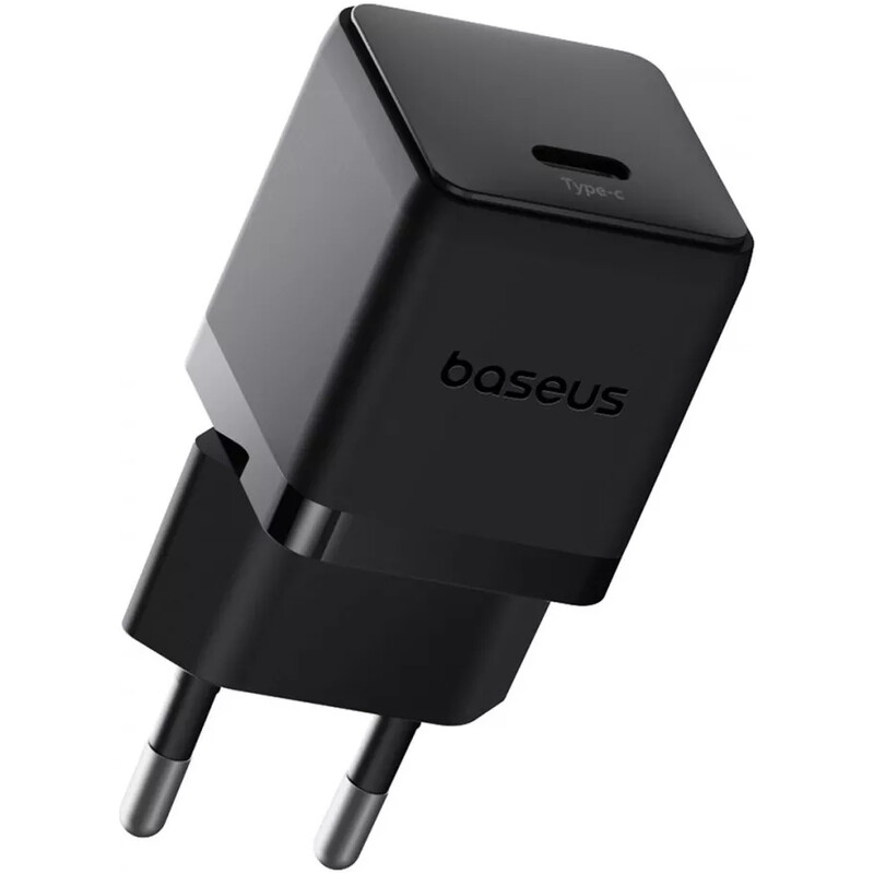 Сетевое зарядное устройство Baseus Palm Fast Charger 1C (1USB-C) 20W Black (E0116401) + кабель Lightning 1 м