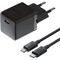Фото - Сетевое зарядное устройство Baseus Palm Fast Charger 1C (1USB-C) 20W Black (E0116401) + кабель Lightning 1 м | click.ua