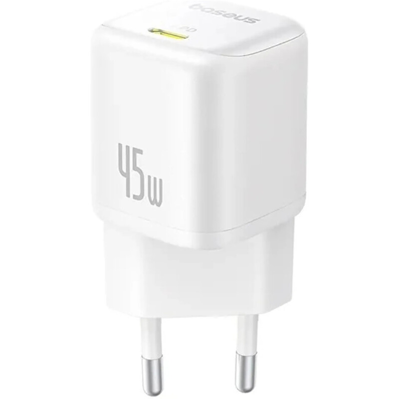Сетевое зарядное устройство Baseus PicoGo GaN Fast Charger 1C (1USB-C) 45W White (P10176800213-00)