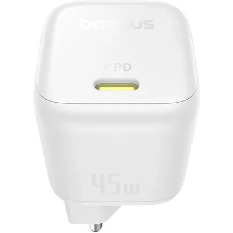Сетевое зарядное устройство Baseus PicoGo GaN Fast Charger 1C (1USB-C) 45W White (P10176800213-00)