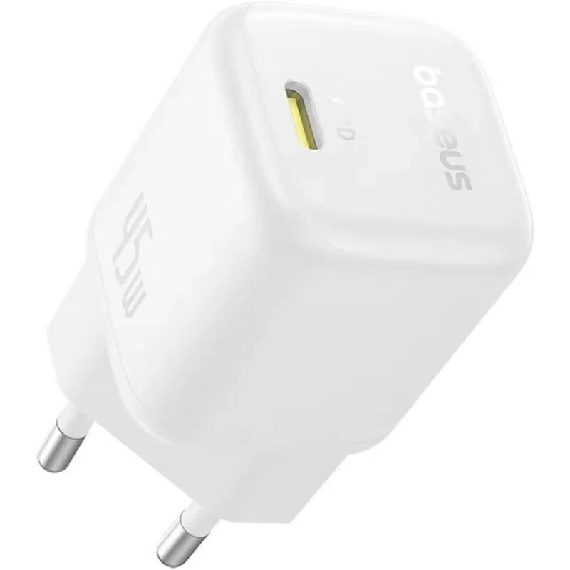 Сетевое зарядное устройство Baseus PicoGo GaN Fast Charger 1C (1USB-C) 45W White (P10176800213-00)