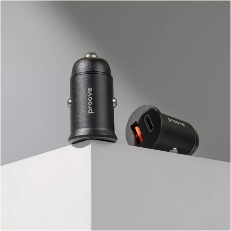 Автомобильное зарядное устройство Proove Tiny Power Pro (1USB, 1USB-C) 65W Black (ACTP65110001)