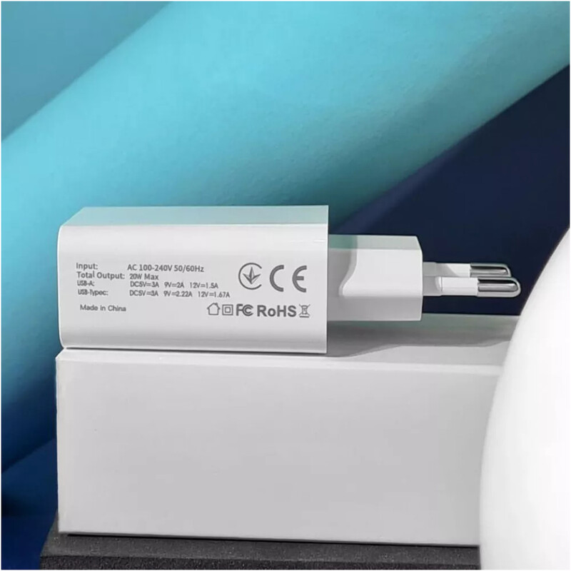 Мережевий зарядний пристрій Proove Rapid (1USB, 1USB-C) 20W White (WCRP20110002)