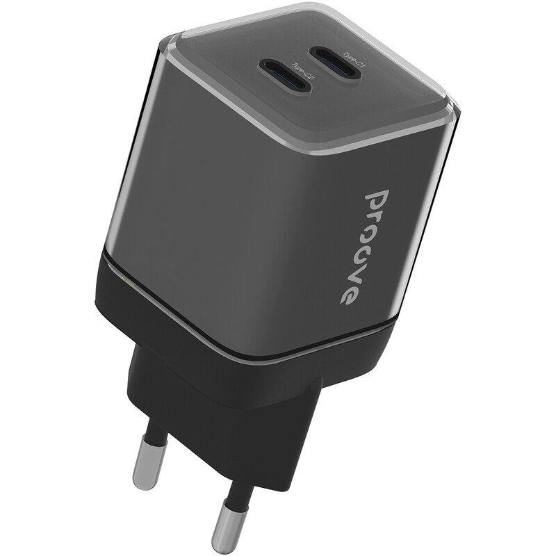 Мережевий зарядний пристрій Proove Pure GaN Max (2xUSB-C) 67W Black (WCPU67022201)