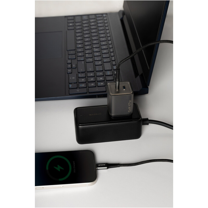 Мережевий зарядний пристрій Proove Pure GaN Max (2xUSB-C) 67W Black (WCPU67022201)