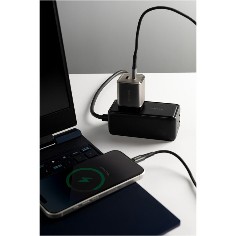 Мережевий зарядний пристрій Proove Pure GaN Max (2xUSB-C) 67W Black (WCPU67022201)