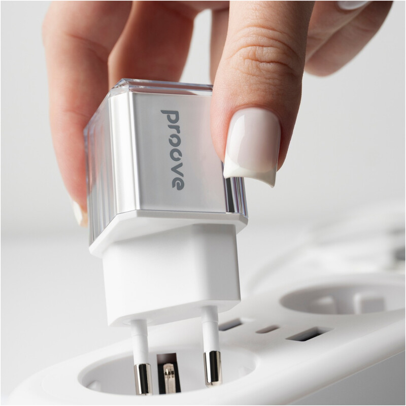 Сетевое зарядное устройство Proove Pure GaN (1USB-C) 30W White (WCPU30012202)