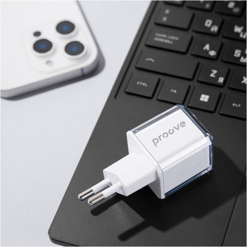 Сетевое зарядное устройство Proove Pure GaN (1USB-C) 30W White (WCPU30012202)