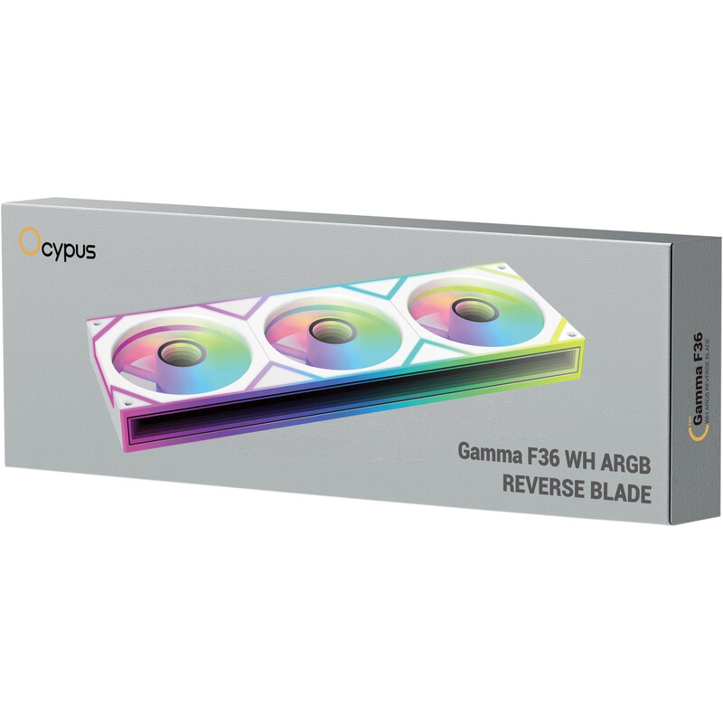 Вентилятор Ocypus Gamma F36 ARGB Reverse Blade White (GAMMA-F36-WH3AM001-GL)