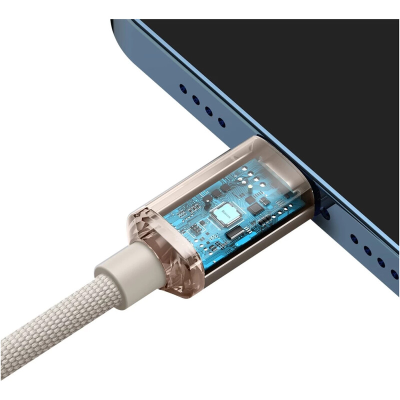 Кабель Baseus Crystal Shine Series Fast Charging USB Type-C - Lightning (M/M), 20W, 1.2 м, Pink (CAJY001304)