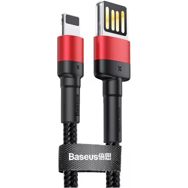 Кабель Baseus Cafule Special Edition USB Type-A - Lightning (M/M), 2.4A, 1 м, Black/Red (CALKLF-G91)