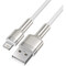 Фото - Кабель Baseus Cafule Metaln USB Type-A - Lightning (M/M), 2.4A, 1 м, White (CALJK-A02) | click.ua