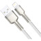 Фото - Кабель Baseus Cafule Metaln USB Type-A - Lightning (M/M), 2.4A, 2 м, White (CALJK-B02) | click.ua
