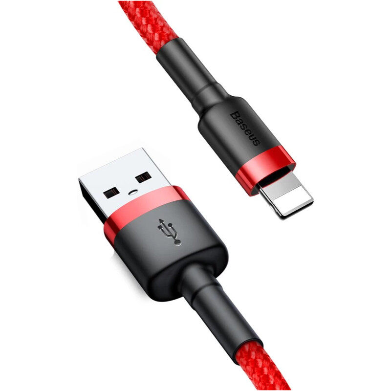 Кабель Baseus Cafule USB Type-A - Lightning (M/M), 2A, 3 м, Red (CALKLF-R09)