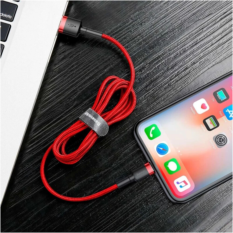 Кабель Baseus Cafule USB Type-A - Lightning (M/M), 2A, 3 м, Red (CALKLF-R09)