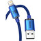 Фото - Кабель Baseus Crystal Shine Series Fast Charging USB Type-A - Lightning (M/M), 2.4A, 1.2 м, Blue (CAJY000003) | click.ua