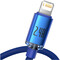 Фото - Кабель Baseus Crystal Shine Series Fast Charging USB Type-A - Lightning (M/M), 2.4A, 1.2 м, Blue (CAJY000003) | click.ua