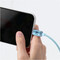 Фото - Кабель Baseus Crystal Shine Series Fast Charging USB Type-A - Lightning (M/M), 2.4A, 1.2 м, Sky Blue (CAJY001103) | click.ua