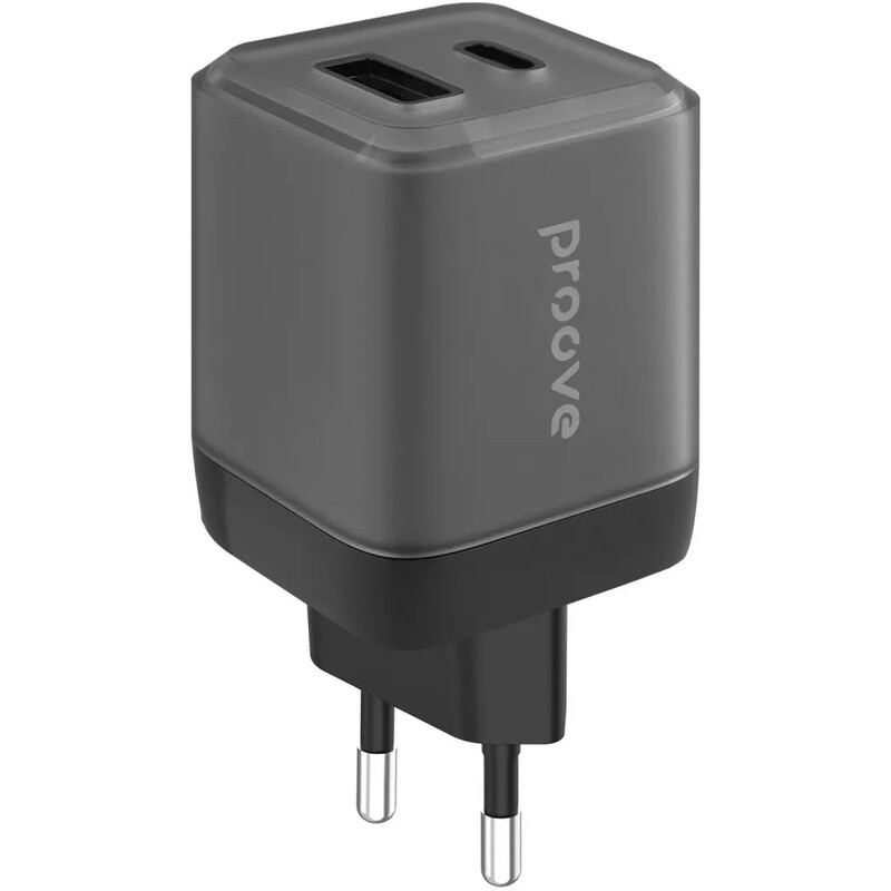 Мережевий зарядний пристрій Proove Pure GaN Plus (1USB-C, 1USB) 30W Black (WCPU30111201)