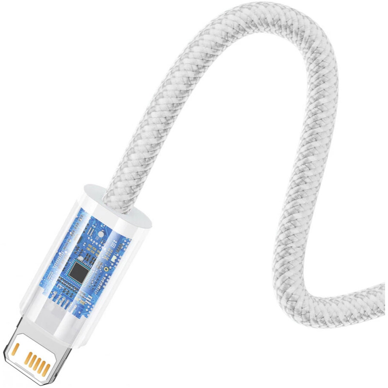 Кабель Baseus Dynamic Series Fast Charging USB Type-A - Lightning (M/M), 2.4A, 2 м, White (CALD000502)