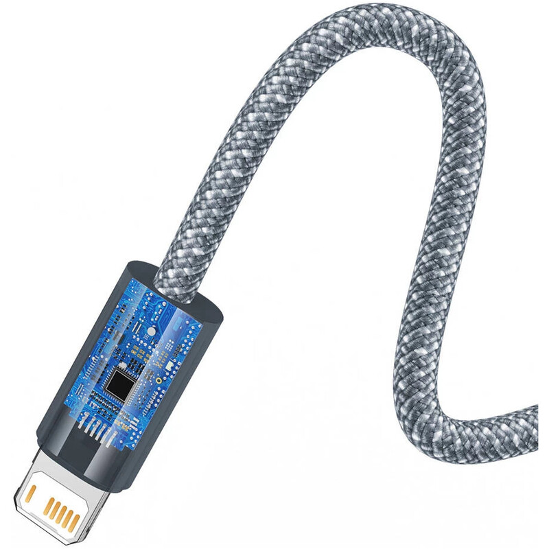Кабель Baseus Dynamic Series Fast Charging USB Type-A - Lightning (M/M), 2.4A, 1 м, Slate Gray (CALD000416)