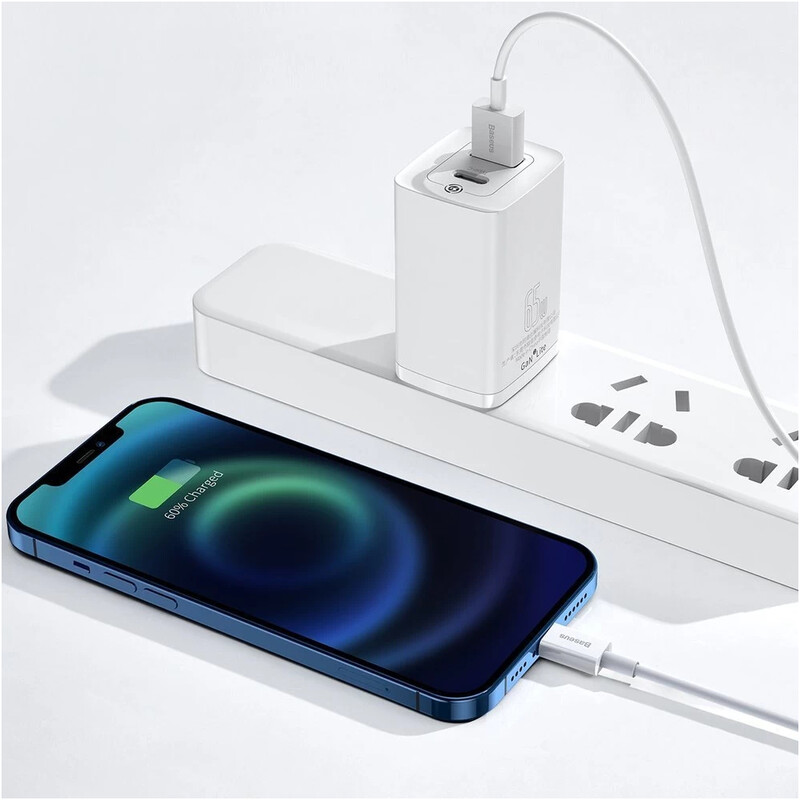 Кабель Baseus Superior Series Fast Charging USB Type-A - Lightning (M/M), 2.4A, 0.25 м, White (CALYS-02)