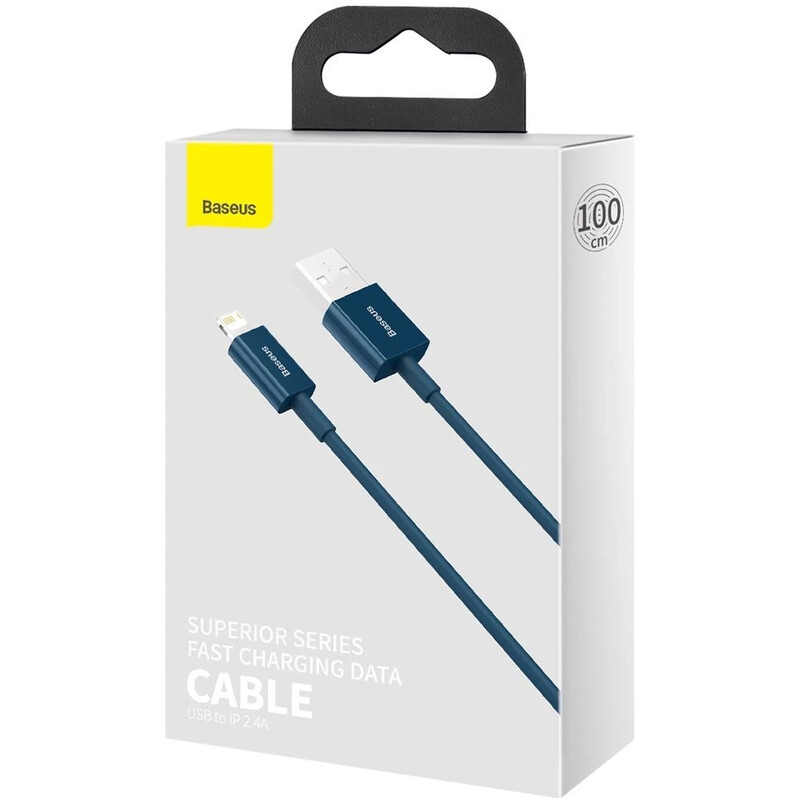 Кабель Baseus Superior Series Fast Charging USB Type-A - Lightning (M/M), 2.4A, 1 м, Blue (CALYS-A03)