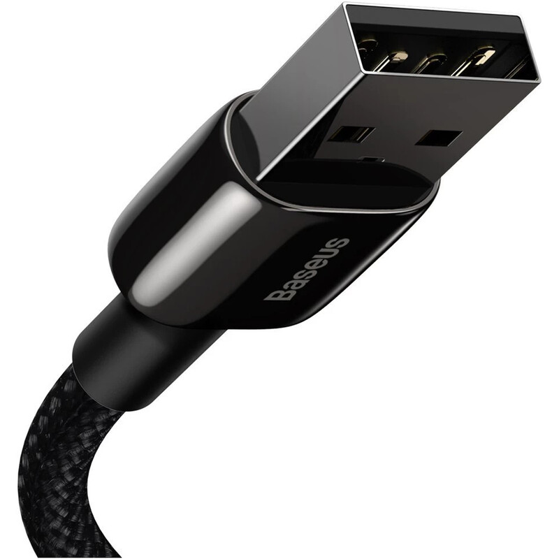 Кабель Baseus Tungsten Gold Fast Charging USB Type-A - Lightning (M/M), 2.4A, 1 м, Black (CALWJ-01)