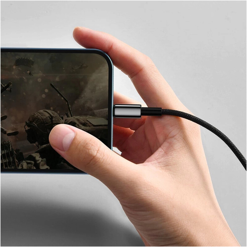 Кабель Baseus Tungsten Gold Fast Charging USB Type-A - Lightning (M/M), 2.4A, 1 м, Black (CALWJ-01)