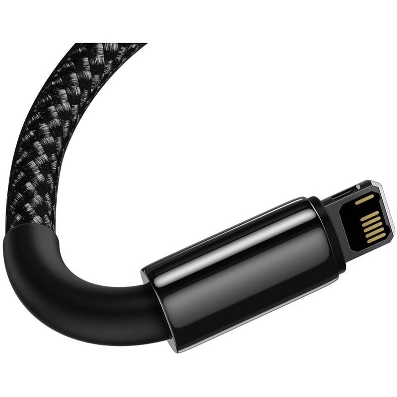 Кабель Baseus Tungsten Gold Fast Charging USB Type-A - Lightning (M/M), 2.4A, 1 м, Black (CALWJ-01)