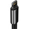 Фото - Кабель Baseus Tungsten Gold Fast Charging USB Type-A - Lightning (M/M), 2.4A, 1 м, Black (CALWJ-01) | click.ua