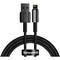 Фото - Кабель Baseus Tungsten Gold Fast Charging USB Type-A - Lightning (M/M), 2.4A, 2 м, Black (CALWJ-A01) | click.ua