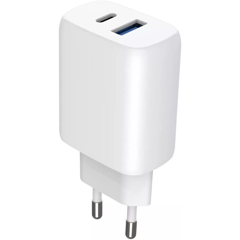 Мережевий зарядний пристрій Proove Silicone Power 2 (1USB-C, 1USB) 30W White (WCSP23011002) + кабель USB Type-C 1 м