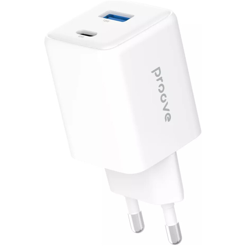 Сетевое зарядное устройство Proove Pocket GaN (1USB-C, 1USB) 45W White (WCPG45110002)