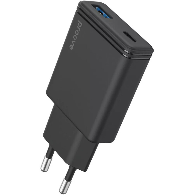 Сетевое зарядное устройство Proove Slender (1USB-C, 1USB) 45W Black (WCSL45110001)