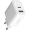 Фото - Мережевий зарядний пристрій Proove Silicone Power 2 (1USB-C, 1USB) 45W White (WCSP24110002) | click.ua