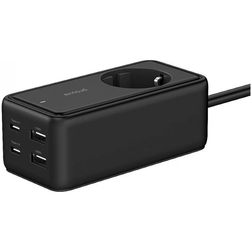 Фільтр живлення Proove Power Strip Homester PD-03 1 розетка, 2USB + 2USB-C (65W), 1,5 м, Black (PSP165220001)