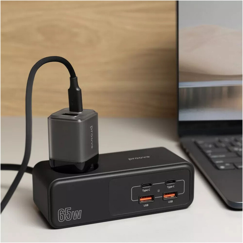 Фильтр питания Proove Homester Pro 1 розетка, 2USB + 2USB-C (65W), 1,5 м, Black (PSHP25002201)