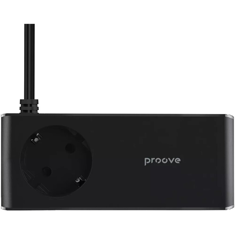 Фильтр питания Proove Homester Pro 1 розетка, 2USB + 2USB-C (65W), 1,5 м, Black (PSHP25002201)