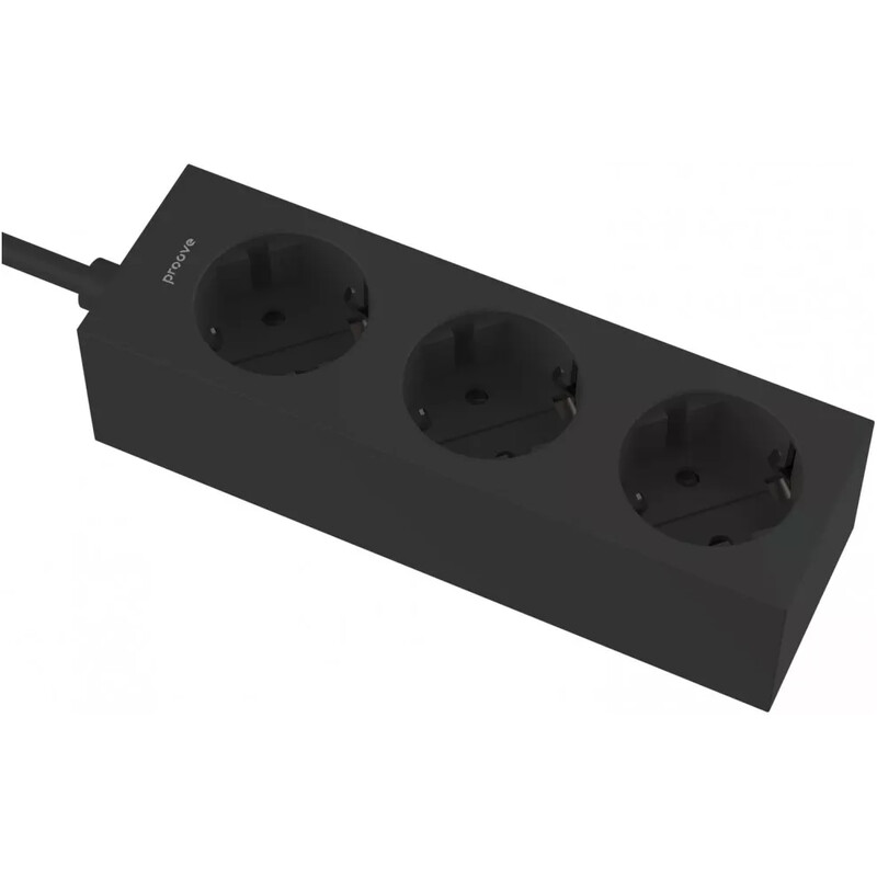 Фильтр питания Proove Magnet Strip 3 розетки, 3680W, 1,6 м, Black (PSMS25000001)