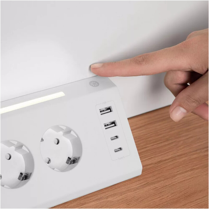 Фільтр живлення Proove Prism Socket 5 розеток, 2USB + 2USB-C, 3680W, 1,6 м, White (PSPS25002202)