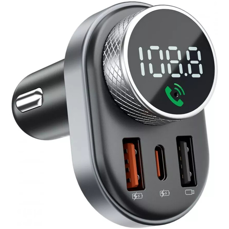 Автомобильное зарядное устройство + FM-трансмиттер Proove FM Launcher Sound Link 30W PD + QC3.0 Type-C + USB Black (FMSL30110001)